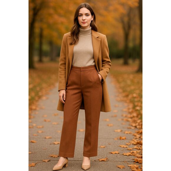 Vintage 100% wool trousers with elegant tailoring and structured silhouette, - Picture 1 of 16